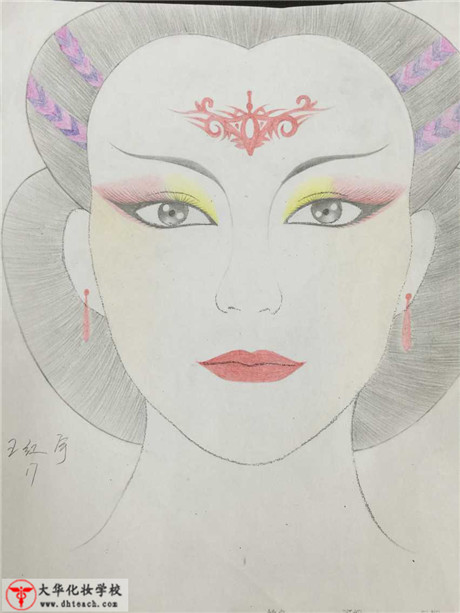 手绘唐妆