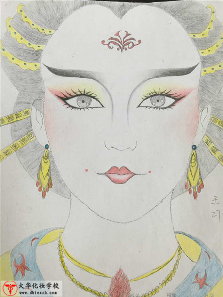 手绘唐妆